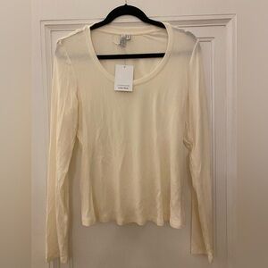 NWT Los Angeles atelier brand cream colored long sleeve shirt. Size large